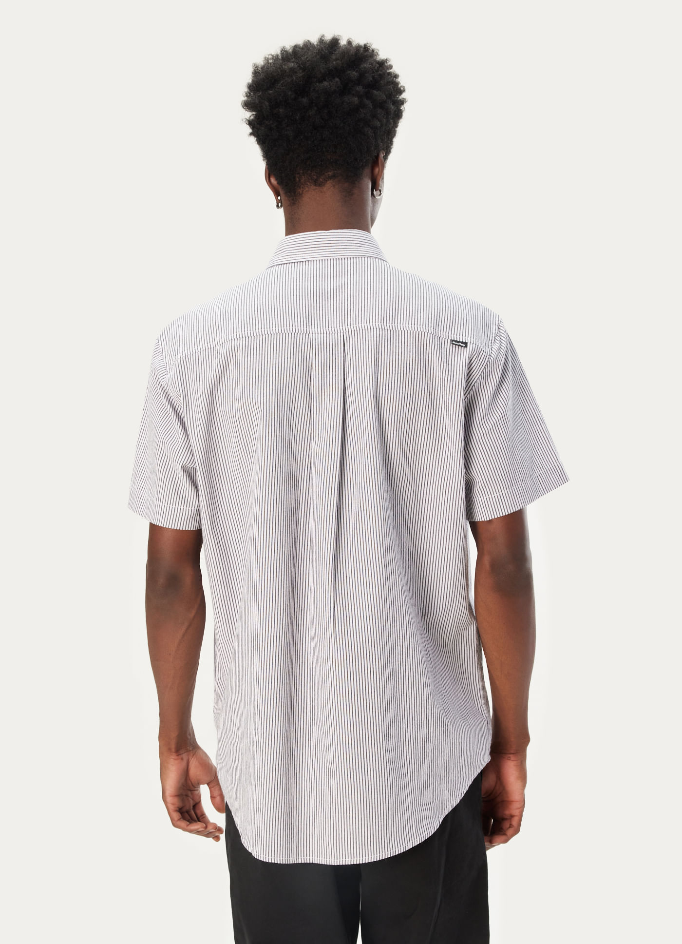 Camisa manga curta listra patch bicolor - redley