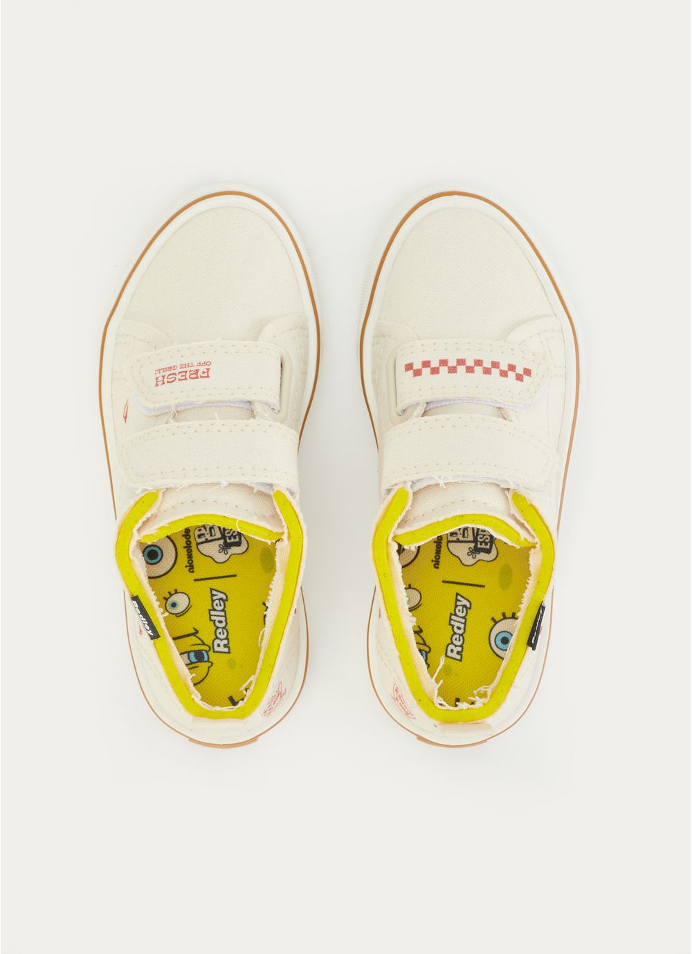 Tênis clip bob esponja infantil off white redley