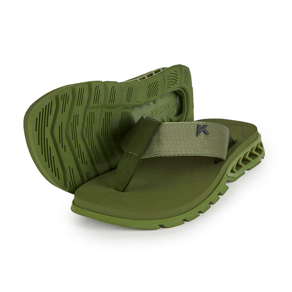 Sandália kenner rakka mono verde militar