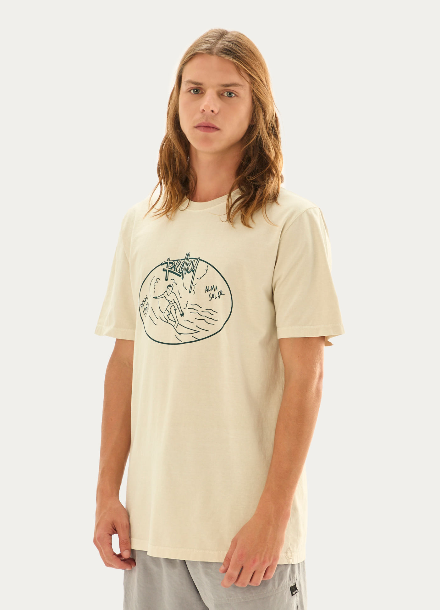T-shirt estonada old school areia
