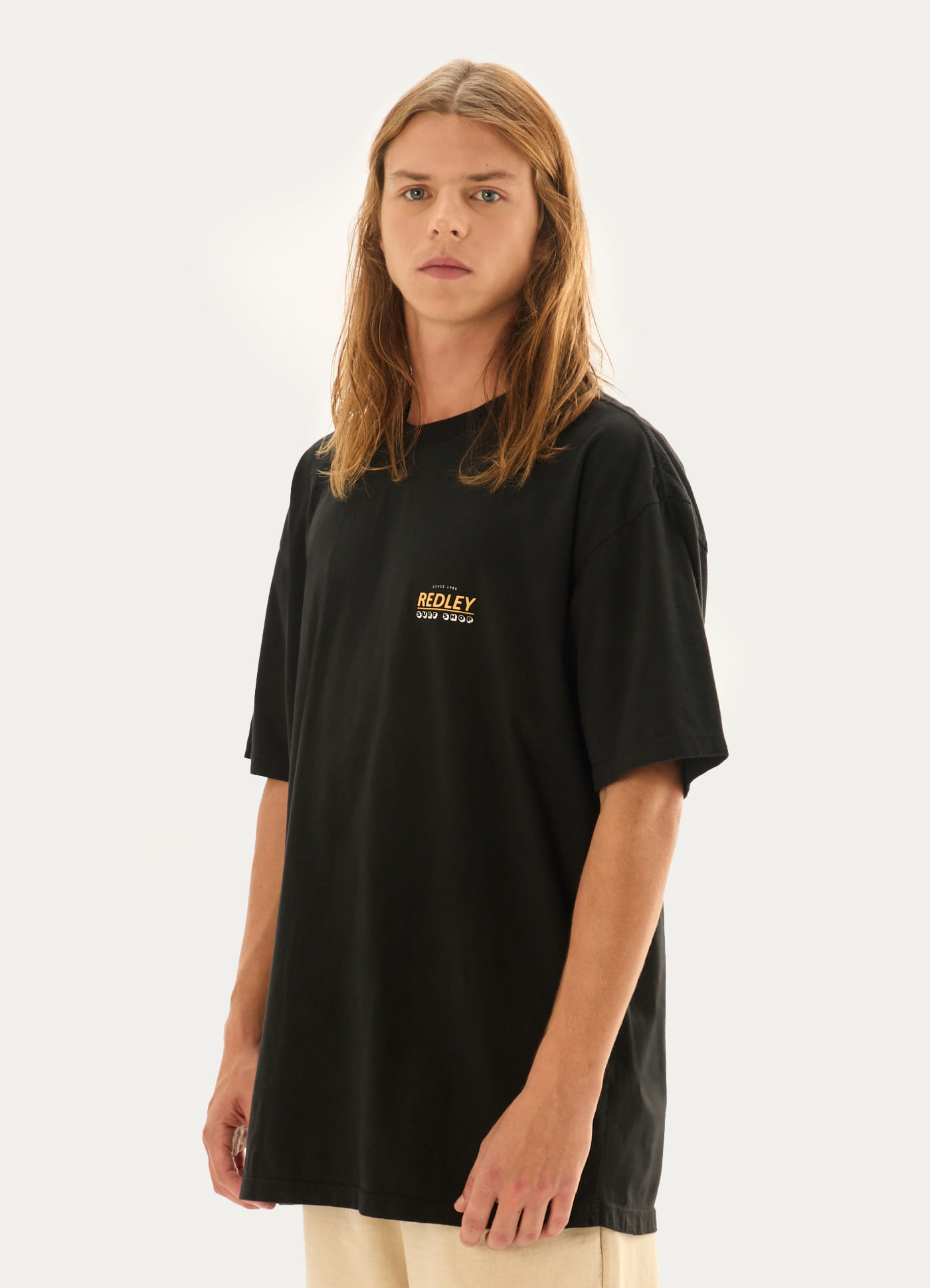 T-shirt oversized surf shop preto