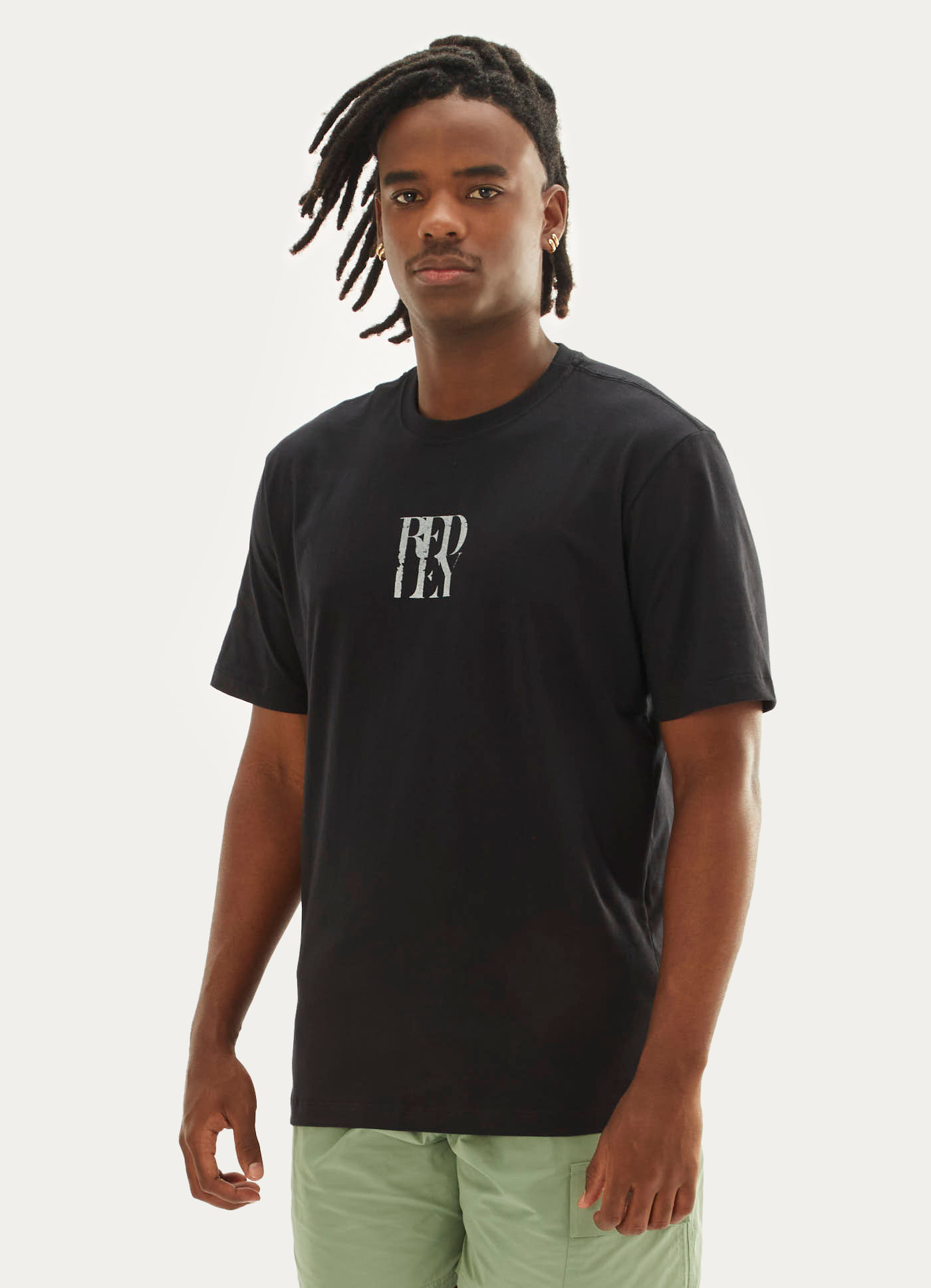 T-shirt silk red ley preto
