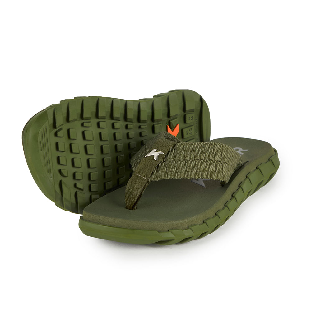 Sandália kenner megah puffer verde militar