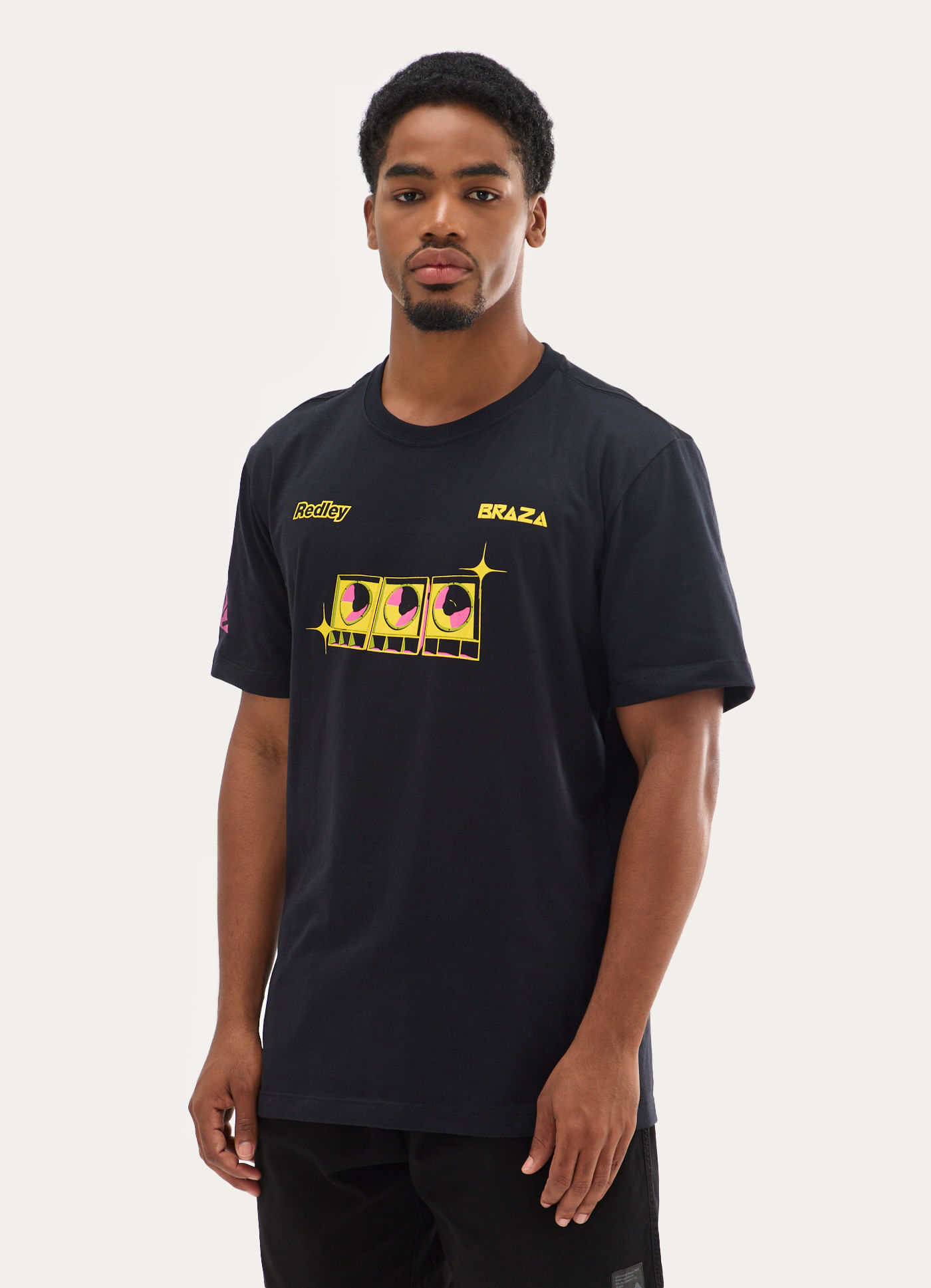 T-shirt collab redley + braza 2 preto