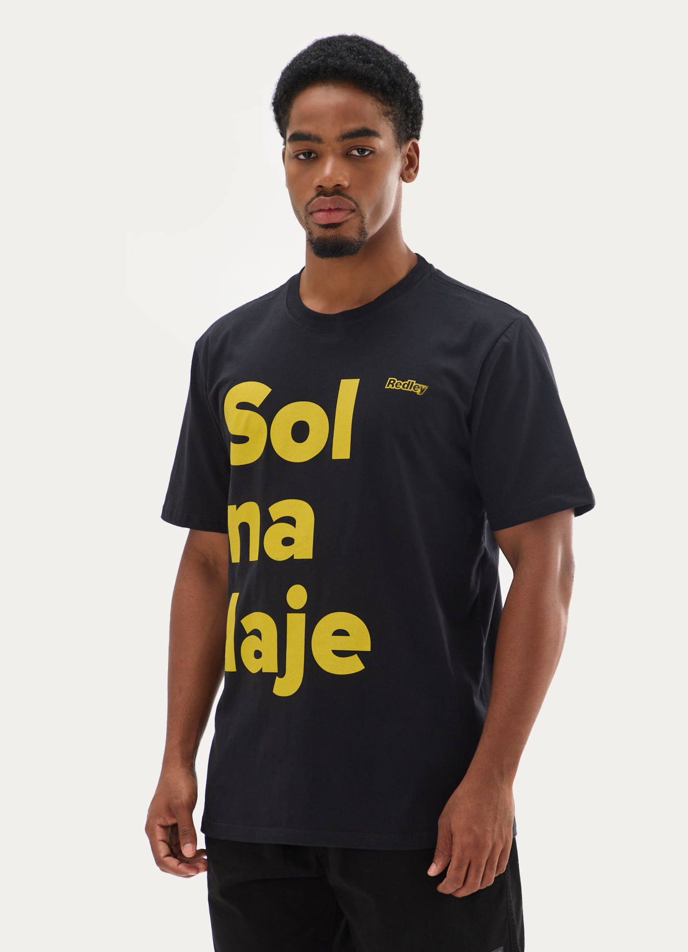 T-shirt silk sol na laje preto