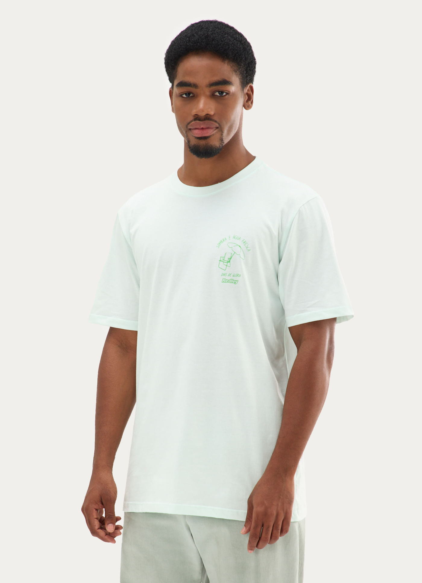 T-shirt silk praia b verde claro