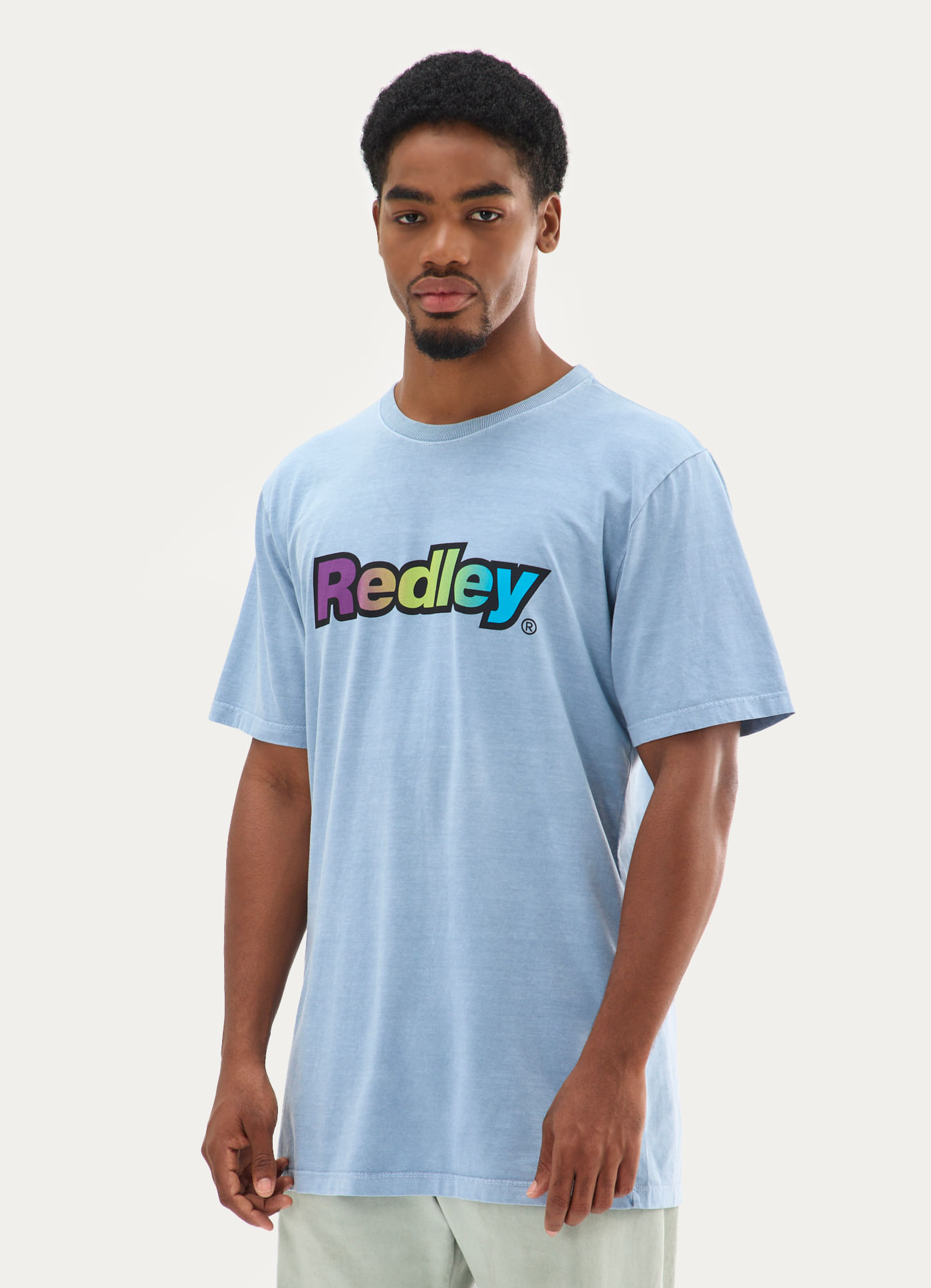 T-shirt estonada redley neon azul escuro