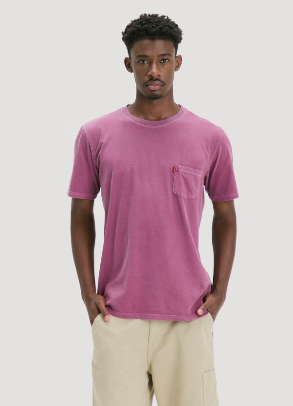 T-shirt basica bolsinho colors vinho G