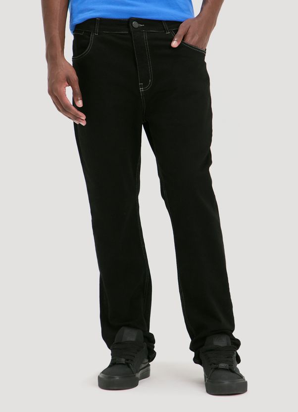 Calça sarja bolso duplo preto 38