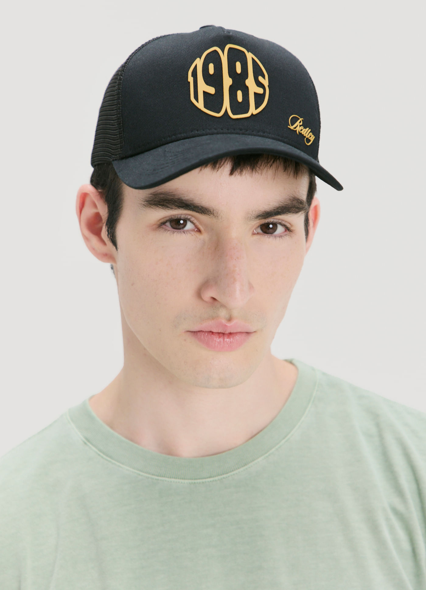 Boné trucker 1985 preto