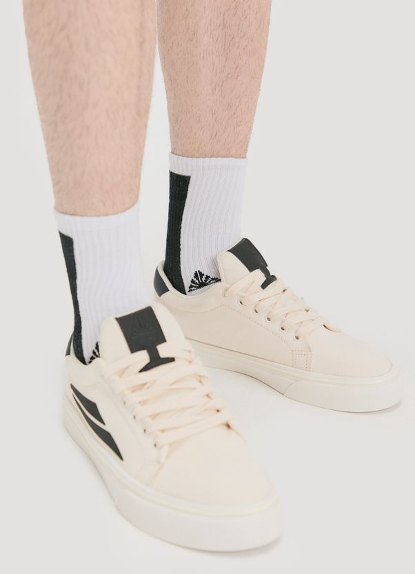 Meia lisa cano alto bicolor bicolor 39-44