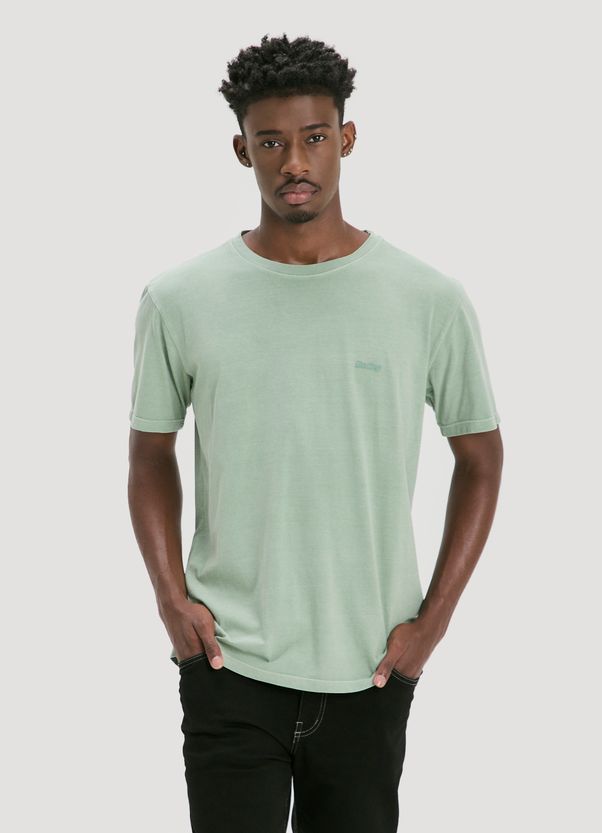 T-shirt básica estonada verde G T-shirt básica estonada verde G