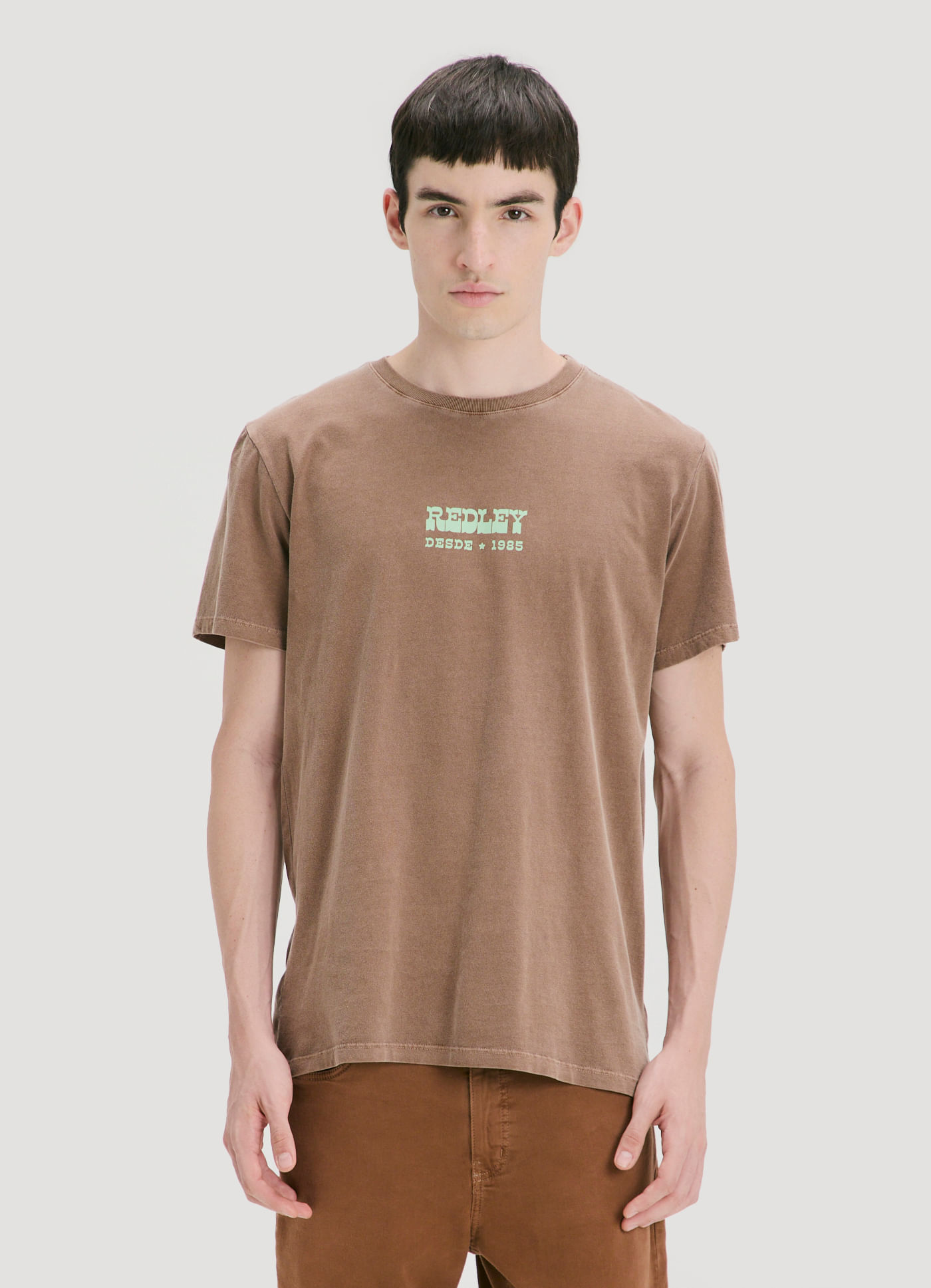 T-shirt estonada western marrom