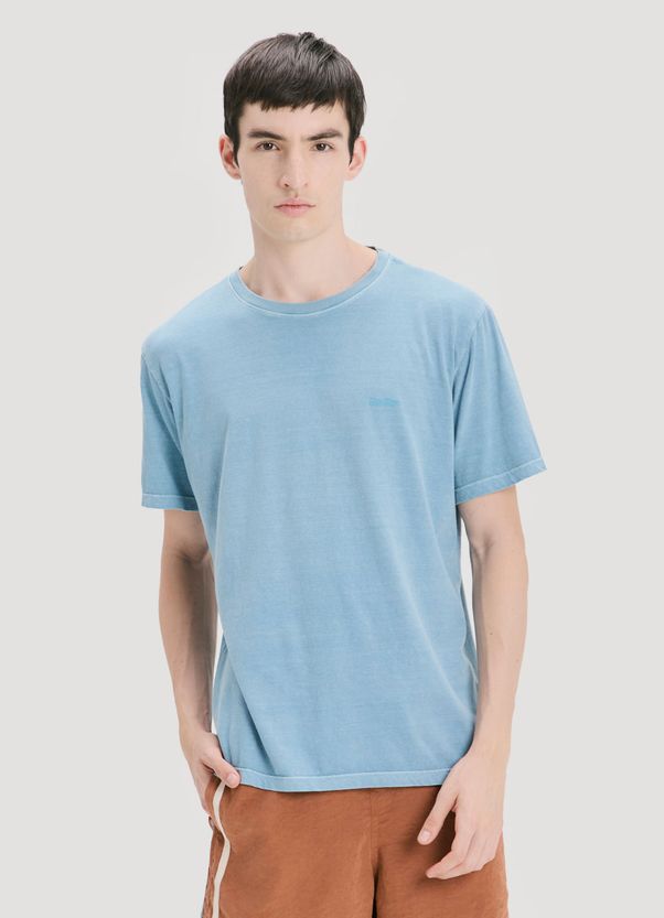 T-shirt básica estonada azul g T-shirt básica estonada azul g