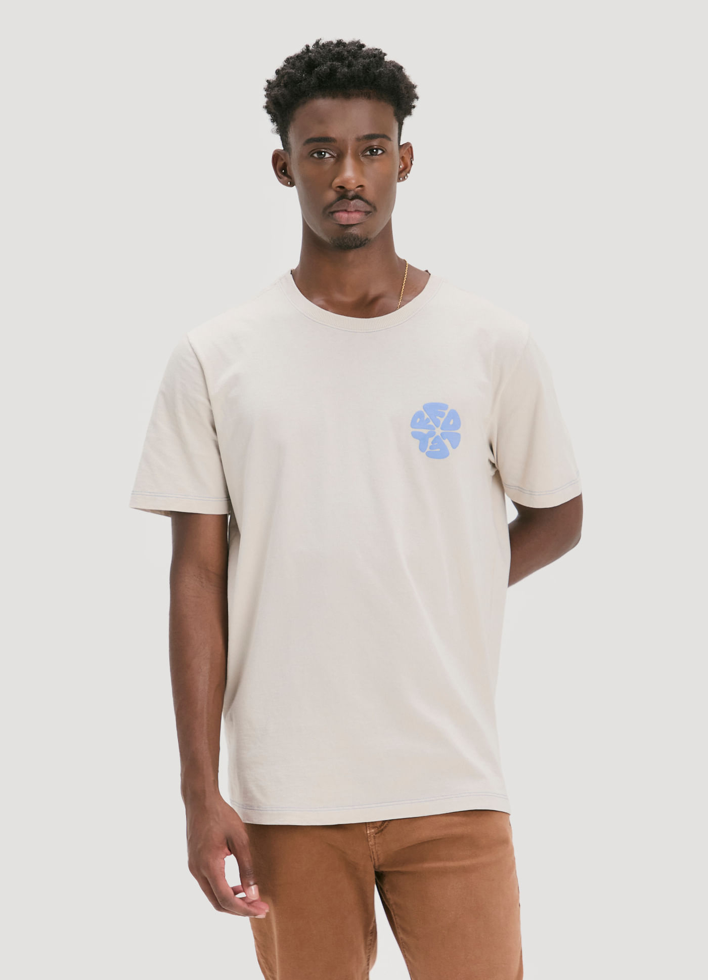 T-shirt pespontada redley areia