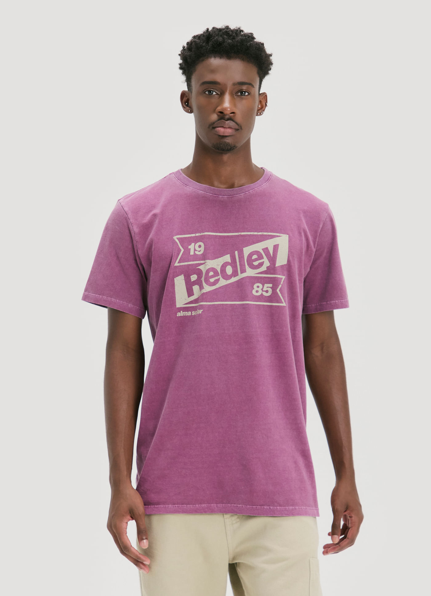 Tshirt estonada faixa vinho