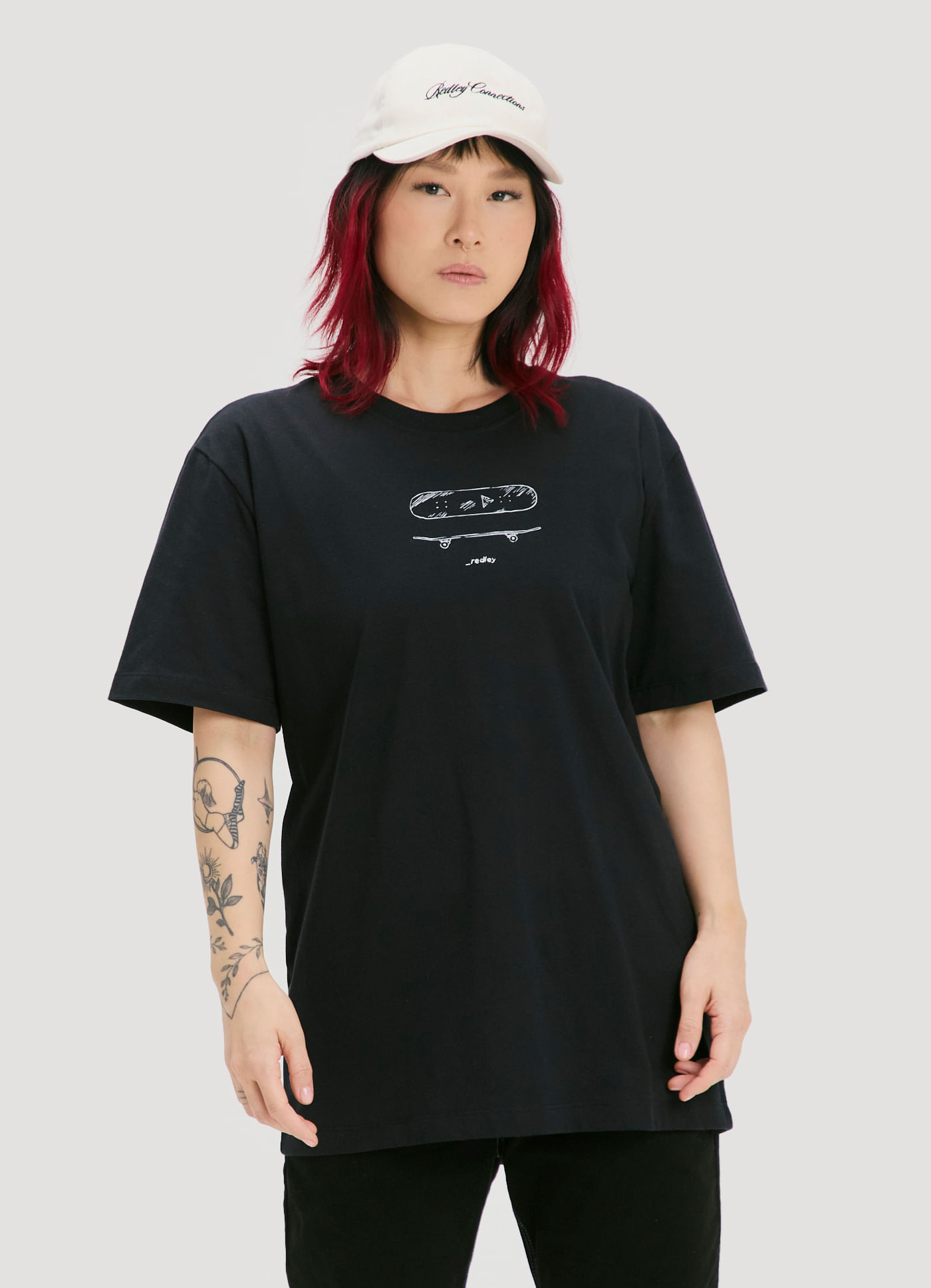 T-shirt skate preto
