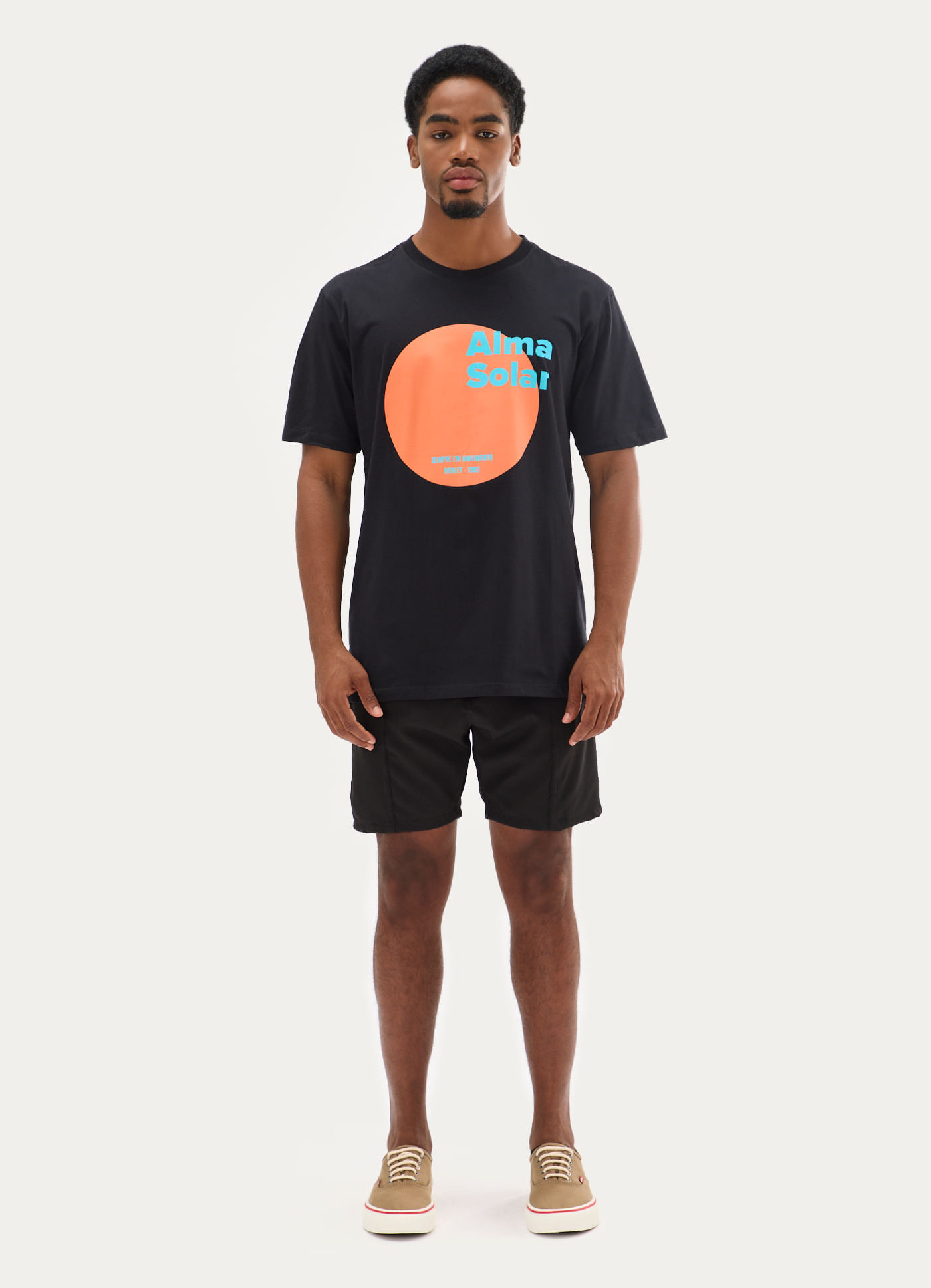 T-shirt silk alma solar preto