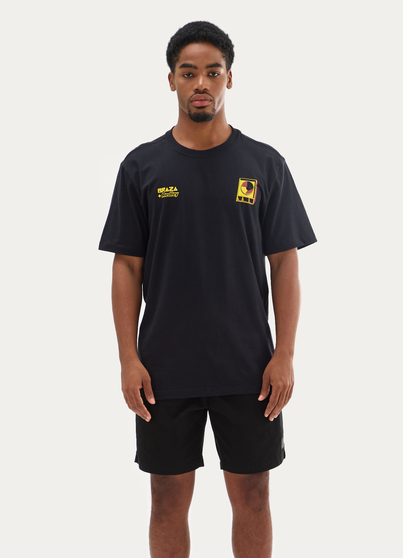 T-shirt collab redley + braza 1 preto